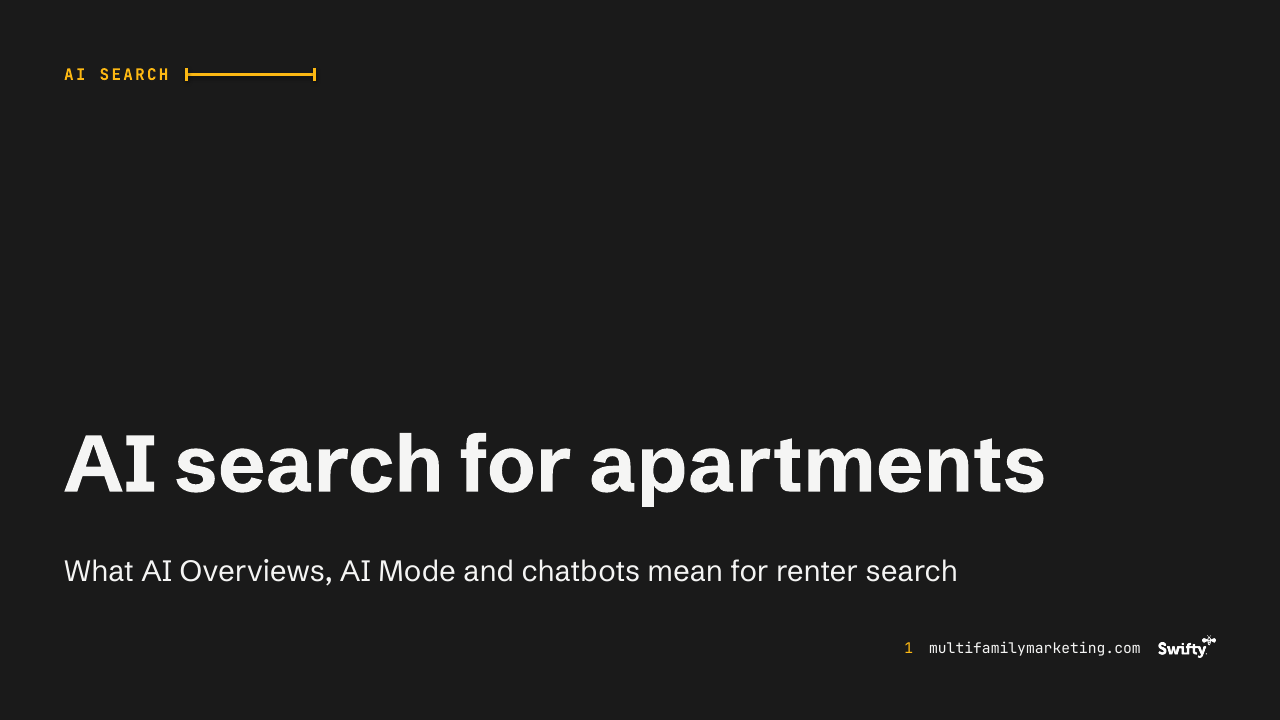 First slide of AI search for apartments